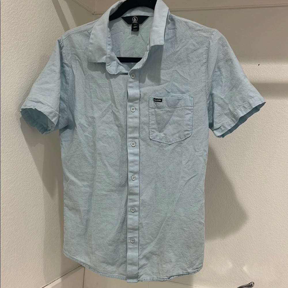 Volcom Surf Light Blue Button Down Shirt